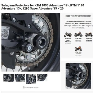 40%OFF★R&G スイングアームプロテクター アクスルスライダー KTM 1290 1050 1090 1190 SUPER ADVENTURE 2015 2020 2018 2013 SP0048BK