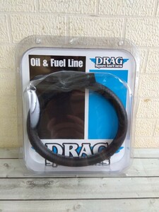 369■DRAG Specialties　オイルライン ブラック 1/2” 2’ USA OIL LINE BLK 1/2” 2’ USA [0711-0196]　長期保管未使用現状品