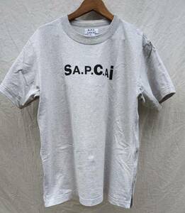 SA.P.C.Ai Tシャツ 霜降り グレー L サカイ アーペーセー 半袖 TEE T-SHIRTS A.P.C. sacai ポルトガル製