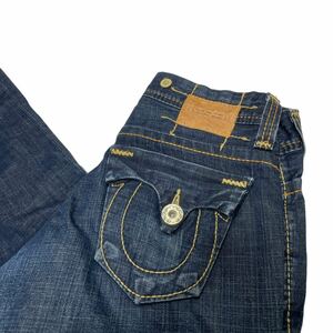 TRUE RELIGION トゥルーレリジョン デニムパンツ ブーツカット 25 US製 ジーンズステッチ刺繍