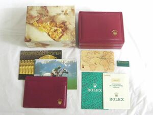 1000円スタート 腕時計付属品のみ ROLEX ロレックス 空箱 外箱 クリスタル鉱石柄/内箱 化粧箱 赤/ギャランティ/小冊子等 7 X60010