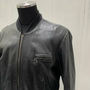 60s Birkdale Coat レザー ブルゾン 黒 / ブラック ジャケット ヴィンテージ カナダ Eaton ストア 本革 オールド LIGHTNINGジッパー 60年代