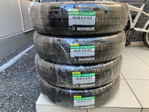 ダンロップタイヤ　新品4本セット　155/65R14 75S EC204 2024年製造