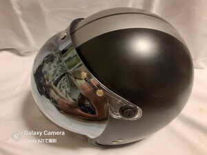 美品！石野商会 ISHINO SHOKAI ミラーシールドジェットヘルメット MAX-308B 57~60Cm 