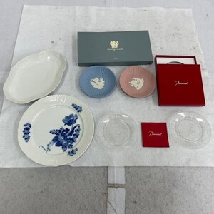 M719-P3-336 プレート 皿 まとめ/WEDGWOOD ジャスパー/Baccarat バカラ アラベスク/Royal Copenhagen ブルーフラワー カーブ 他 洋食器 ⑦