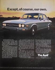 稀少！1970年代アウディ広告/Audi/ドイツ車/旧車/L-a