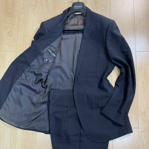 希少52 2XL!!!!!!全面総柄!!!【ドルチェ&ガッバーナ DOLCE&GABBANA】王者の風格!!光沢◎ 唯一無二◎贅の極 セットアップスーツ ブラック