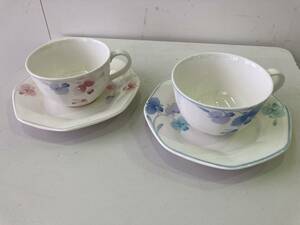 Noritake カップ＆ソーサー ペア/ノリタケ MORNING SONG☆中古