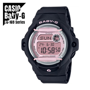 国内正規品 CASIO カシオ Baby-G ベビーG コンパクト BG-169 フロントプロテクター BG-169U-1CJF ブラック×ピンク 腕時計 レディース