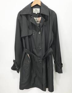 BURBERRY LONDON トレンチコート 裏地チェック ノヴァ ノバ ストレッチ ブラック バーバリー ロンドン 古着 SIZE：XL■0106H①