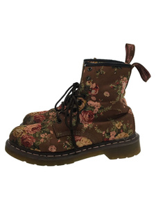 Dr.Martens◆レースアップブーツ/フラワーパターン/UK6/BRW