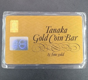 田中貴金属 K24 純金インゴット 1g カード入 999.9 TANAKA FINE GOLD INGOT BAR 金 地金 資産