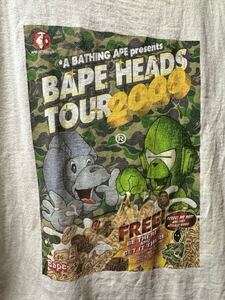 A BATHING APE BAPE HEAD TOUR 2000 Tシャツ　Lサイズ　MILO BAPE エイプ　マイロ