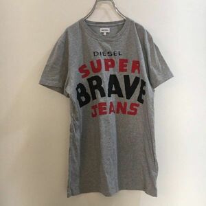 デザインシャツ★DIESEL/ディーゼル 半袖ディーゼルTシャツ グレー Lサイズ