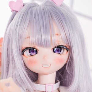 ＊きゃとろん＊DDH-01SW肌 ソフビ盛り開口カスタムヘッド ＋おまけアイ２種　ドルフィードリーム MDD 難あり