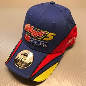 未使用！NASCAR ナスカー ピットキャップ 帽子 Casey Mears #5 Kelloggs Racing CAR QUEST 2007 CHASE AUTHENTICS ベルクロ調節式 レア！