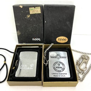 D031-K32-5318◎ ZIPPO ジッポ ライター 2点セット Jack Wolfskin ラッキーセブン 1932 箱付き チェーン/紐付き 喫煙具 喫煙グッズ