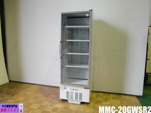 中古厨房 フクシマ 福島工業 業務用 縦型 リーチイン 冷蔵ショーケース MMC-20GWSR2 100V 270L スイング扉 キャスター 照明付き