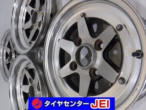 13インチ ロンシャン スピードスター 5.5J+22 6.5J+6 114.3 旧車 サニー/AE86 中古ホイール【4本セット】送料無料(AA13-0576)