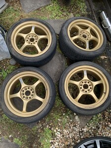 RAYS レイズgramLIGHTS グラムライツ アルミホイール 17×7.5J+48 100-5H 中古品4本