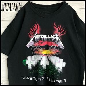 メタリカ MASTER OF PUPPETS バンドTシャツ 半袖 L Tシャツ 90s size ビンテージ 半袖 古着 音楽 ミュージック