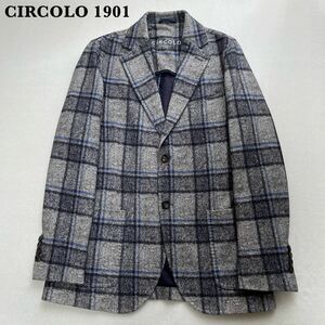 【未使用級】CIRCOLO1901 チルコロ ジャージー チェックジャケット