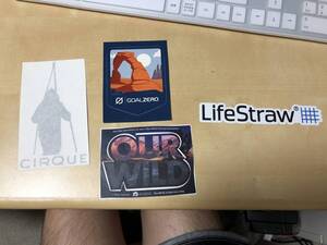 非売品　マニアックなステッカー　OUTDOOR　STICKER　カスタムにどうですか？？　CIRQUE　　OUR WILD　GOAL ZERO　LIFESTRAW