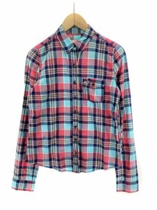 Hollister ホリスター チェック ネル シャツ sizeS/青×ピンク ◇■ ☆ dlb8