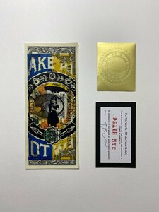 DEATH NYC signed U.S dollar bill USドル札 紙幣 世界限定 バンクシー Banksy 浮世絵 現代アート