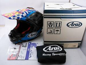 【送料無料】使用極わずか 美品 Arai アライ V-CROSS4 Vクロス4 BARCIA2 バーシア2 Lサイズ 元箱付き オフロードヘルメット