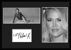 10種類!Khloe Kardashian/クロエ・カーダシアン/セレブ/番組/サインプリント&証明書付きフレーム/BW/モノクロ/ディスプレイ(4-3W