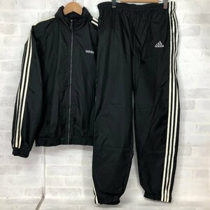 80s adidas 80年代 アディダス 万国旗タグ フード付き セットアップ ナイロンジャケット ナイロンパンツ SIZE:S ブラック MU632024010207