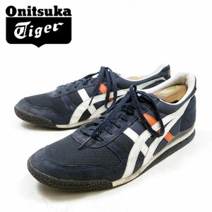 28cm表記　Onitsuka Tiger　オニツカタイガー　F830713　ランニングスニーカー　ネイビー　メッシュ　asics アシックス/U8566