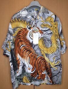 WACKO MARIA TIM LEHI HAWAIIAN SHIRT XL ワコマリア　ティムリーハイ　ハワイアンシャツ　虎と龍　タイガー　tiger なめだるま コラボ