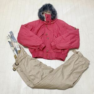 3679☆ JANE CLAUDE KILLY 1992 KILLY セットアップ スキーウエア スノボーウエア メンズ 上LL 下L レッド ベージュ