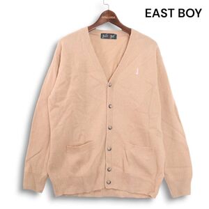 EAST BOY イーストボーイ 秋冬 刺繍♪ ウール100% スクール ニット カーディガン Sz.11 レディース 女子 学生 通学　K4T02144_B#N