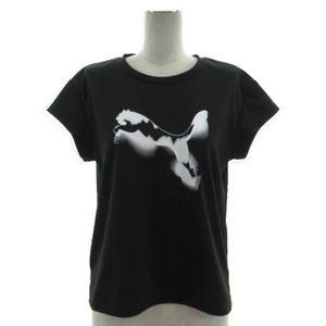 プーマ PUMA MODERN SPORTS Tシャツ 674956-01 半袖 ロゴプリント 吸水速乾 DRYCELL 紫外線防止 ブラック 黒 ホワイト 白 S