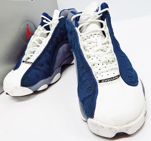 ★　美品　★　NIKE　AIRJORDAN　13　／　エアジョーダン13　ホワイト×ブルー　＜　FLINT（フリント）＞　26.0（67-22