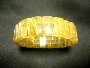 ゴールド タイチン ルチル クォーツ 黄金針水晶 バングル　TRGB02