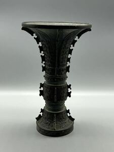 古中国 高古銅花器 銅製 時代物 希少品
