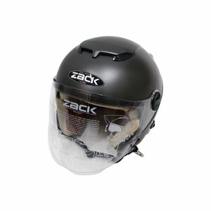 ジェットヘルメット バイク ZACK ZJ-2 ( ハーフマットグレー ) ヘルメット レディース 全排気量対応 インナーシールド 洗える内装