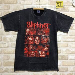 スリップノット SLIPKNOT XLサイズ　ストーンウォッシュ　Tシャツ　ビンテージ加工　ピグメント加工　ダメージ加工