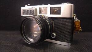 T18【中古現状品】KONICA S3 フィルムカメラ HEXANON F=38mmレンズ　ケース/付属品2点付き　コニカミノルタ/カメラ/レトロ/昭和/当時物