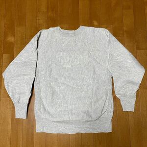 【美品】Champion Reverse Weave Kinkaid Falcons XL チャンピオン リバースウィーブ 刺繍 スウェット USA製 グレー 無地風