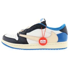 NIKE (ナイキ) ×TRAVIS SCOTT FRAGMENT DESIGN AIR JORDAN 1 LOW OG SP トラヴィススコット フラグメント エアジョーダン1 ローカットスニーカーブルー US7/25cm DM7866-140