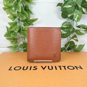 1円 LOUIS VUITTON ルイヴィトン M62289 エピ ポルトフォイユ マルコ二つ折り 財布 シリアル MI0977