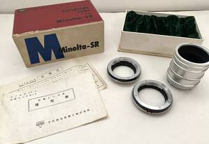 MINOLTA ミノルタ SR 用 EXTENTION TUBE 1959年 ミノルタ SR-2 中間リングセット 千代田光学精工製 箱、説明書付き美品 レトロ マニュアル