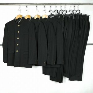 メンズ 学ラン 学生服 学生ズボン 夏ズボン2枚 無地 黒 1円 中古 制服 学生服 セット 詰合わせ 39CS-680 DF