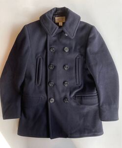 【名作】RRL “10 Button Pea Coat” S ピーコート Pコート コート 10ボタン ウール メルトン ネイビー Ralph Lauren ヴィンテージ