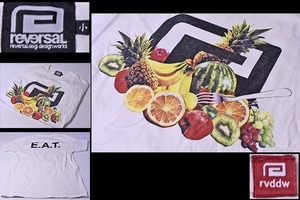 リバーサル★reversal★rvddw★E.A.T フルーツロゴ★Tシャツ★白色★Sサイズ★格闘技★